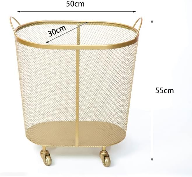מתכת מלוכלך בגדי אחסון ידית עם גלגל כביסה סל עם גלגל כביסה סל בגדי אחסון סל