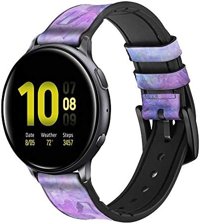 CA0752 עור יהלום וסיליקון רצועת רצועת שעונים חכמה עבור Samsung Galaxy Watch, Watch3 Active, Active2,