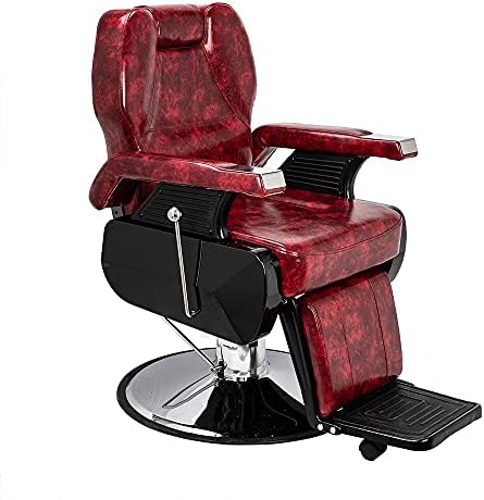 שיער סלון בארבר כיסא קלאסי גדול בארבר כיסא יין אדום ארהב מחסן במלאי