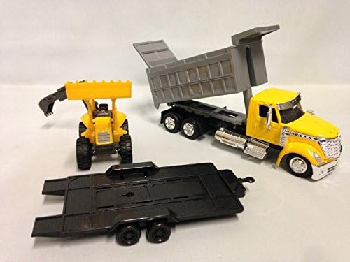 Lonestar הבינלאומי החדש, משאית dump עם מטען גלגלים 1:43 סולם 18 צעצוע דיאסט 16633 צהוב
