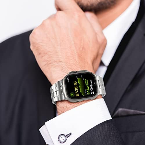 להקת Lululook Titanium תואמת את Apple Watch, להקת המטאל 49/45/44/42 ממ לסדרת IWatch Ultra SE 8/7/5/4/3/2/1