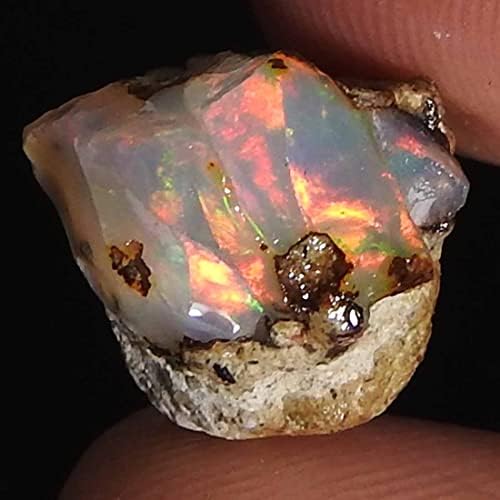 JewelGemscraft ™ 07.50CTs. אבן אופל גולמית אולטרה גולמית, גבישים טבעיים, גבישי אבני חן, סלע אופל אתיופי,