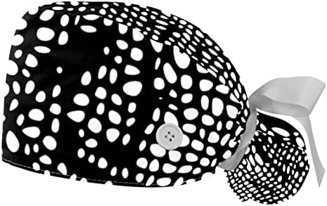דפוס וינטג 'כובע עבודה מתכוונן עם כפתורים נשים מחזיק קוקו קישור