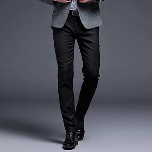 Maiyifu-GJ לגברים מסוגננים דקים מתאימים מכנס קלאסי קלאסי חליפה מזדמנת מכנסיים קמטים קמטים עמידים בפני