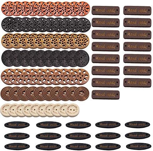 100 חבילה מגוון עץ עץ כפתורים שחור חום בז ' 4 חור מעורב תפירת אמנות עשה זאת בעצמך קרפט אספקת ערכות עם