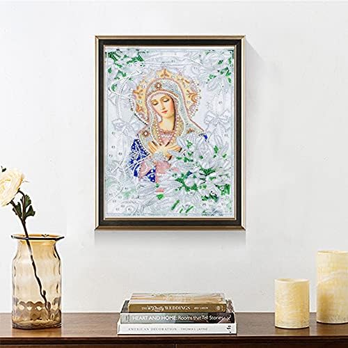 ערכות ציור יהלומים Fiverx Diamond Mary Mary דת 5d מעוצב מיוחד למבוגרים מקדח חלקי קריסטל ריינסטון ציורי