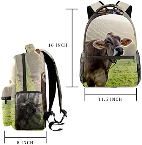 חוות פרה של בעלי חיים, שקיות סטודנטים של פרה, תיקי תרמיל לטיולים לבנות בנות 29.4x20x40cm11.5x8x16 ב,