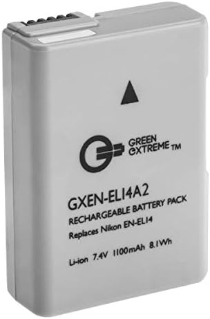 ירוק Entreme EN-EL14 EN-EL14A סוללה ל- NIKON D3500, D5600, D5500, D3400, D3300, D5300, D5200, D3200,