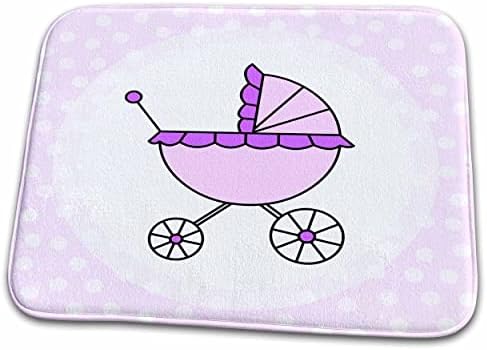 3 דרוז ג'אנה סאלאק עיצובים תינוק - עיצוב עגלת תינוקות סגול - מחצלות שטיח אמבטיה