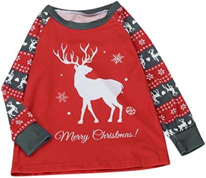 תואם פיג'מה משפחתית לחג המולד איילים אדומים ג'אמי בגדים לחופשת PJs לנשים בנות גברים בנות בנות