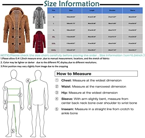 מעילים לגברים בצבע אחיד מעיל סרוג ברדס מכופף ארוך כפתור רוחב קרדיגן קרדיגן מעילי סוודר באורך בינוני