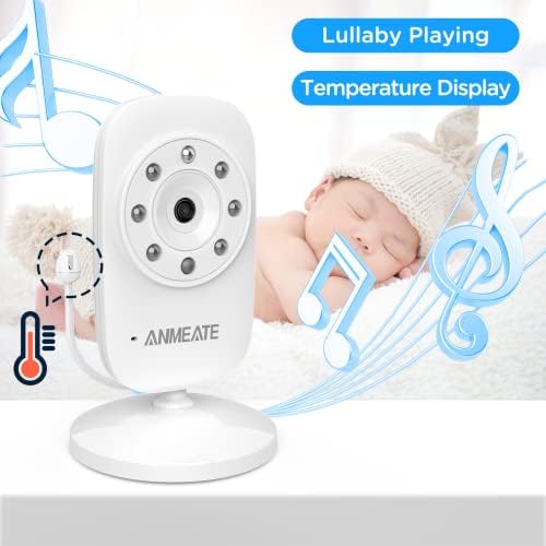צג וידאו לתינוק עם מצלמה דיגיטלית, צג וידאו אלחוטי דיגיטלי 2.4 ג ' יגה הרץ עם צג טמפרטורה, טווח שידור