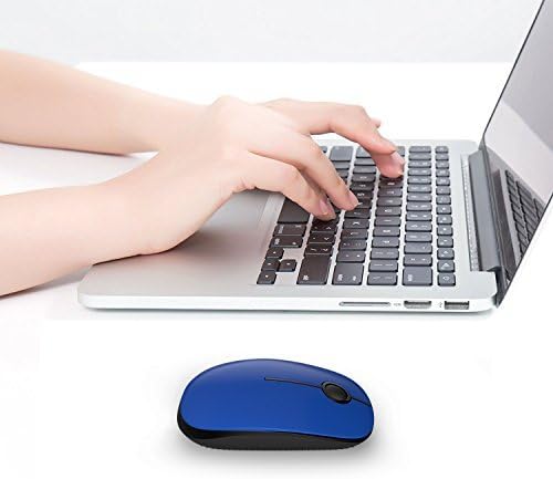 עכבר אלחוטי, 2.4 גרם דק נייד מחשב עכברים עם ננו מקלט עבור מחברת, מחשב, מחשב נייד, מחשב-שחור כחול