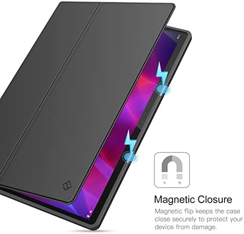 מארז הפוליו ההיברידי של Fintie עבור Lenovo Yoga Tab 13 2021, כיסוי אטום הלם עם קליפה אחורית שקופה ברורה