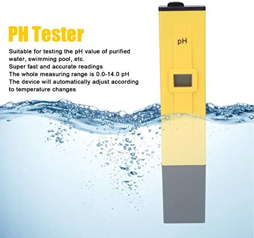בודק מד PH Fafeicic, בודק מד PH דיגיטלי של ABS, לבדיקת הידרופוניקה בריכת שחייה איכות מים, 0.014.0 pH,