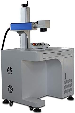 CALCA 30W מכונת חריטה סימון סיבי שולחן עבודה עם ציר סיבוב למתכת ולא מתכת, חותך חרט לייזר כולל מחשב עם