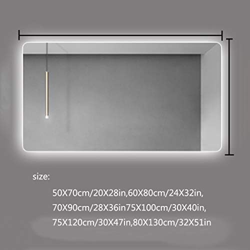 קיר רכוב אמבטיה מראות ניתן לעמעום מואר מראה עם מובנה עגול זכוכית מגדלת 3 פעמים הגדלה עבור קוסמטי יהירות