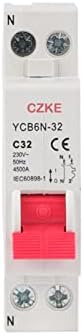 UNCASO MCB Miniature מפסק שלב נייטרלי מפסק ycb6n-32 6-32a 1p+n מתג חשמלי בטיחות הביתה