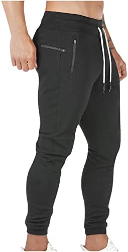 מכנסי טרנינג עם גרביונים מזדמנים של Badhub לגברים מכנסי טרנינג צבעוני רגל קטנים מכנסי כושר מכנסיים רצים