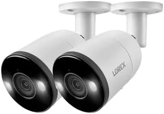 Lorex 4K Ultra HD HD Smart Ip מצלמת IP עם איתור תנועה חכמה בתוספת E893AB-2PK