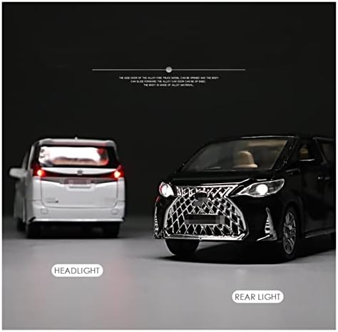 דגם מכוניות בקנה מידה עבור Lexus LM300 MPV סגסוגת מכוניות סגסוגת Die Tast עם אור קול עם רכב מושך 1:32