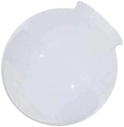 גלובוס זכוכית לבן בגודל 8 אינץ '-פתיחת פיטר בגודל 4 אינץ'