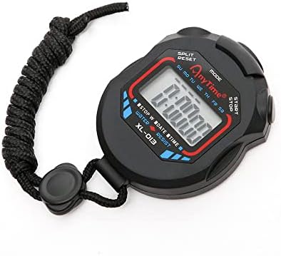 Stopwatch דיגיטלי, טיימר ספורט אלקטרוני עם רצועה, כף יד LCD עצור שעון לספורט, אזעקה 24 שעות, למאמנים