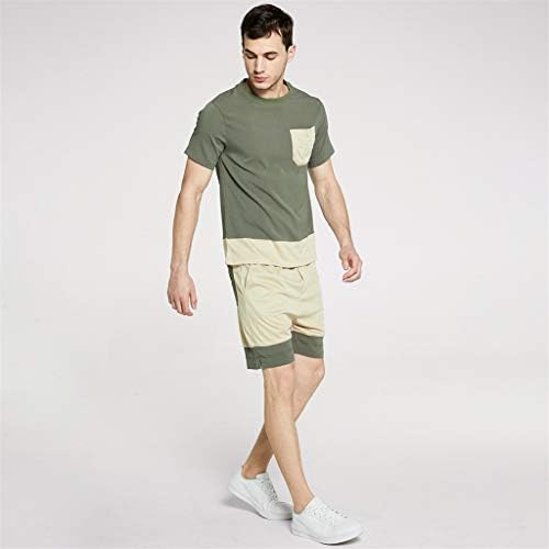 טלאים לגברים שרוול קצר מכנסיים עליונים קובע אימונית חליפת ספורט אופנה קיץ