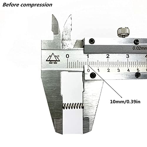 Rilexawhile 304 קפיצי דחיסת נירוסטה קפיצי 0.5mmx3mmx10 ממ 20 יח 'טון כסף