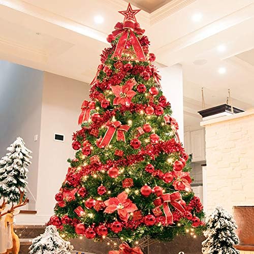 סט עץ חג המולד של Yumuo Premium, עץ אורן חג המולד המלאכותי המדהים למשרד מסיבות בית מקורה קישוט חופשה