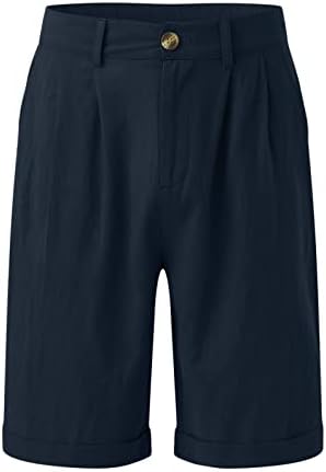 מכנסי פשתן כותנה לנשים אלסטיים מותניים גבוהים אימון במותניים אחים מכנסיים קצרים מזדמנים של קיץ זורם