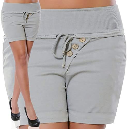 מכנסי מטען קצרים לנשים סקסיות מזדמנות חוף חוף אחיד מכנסי מטען קצרים רופפים מתאימים מכנסיים חותלות כושר