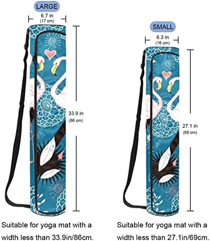 פלמינגו זוגות כחול בוהו פרח יוגה מחצלת תיק עם רצועת כתף יוגה מחצלת תיק חדר כושר תיק חוף תיק