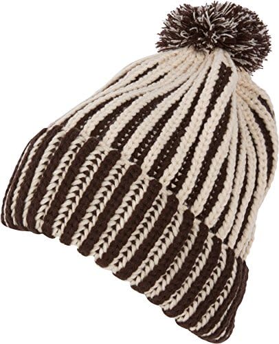 Sakkas Rhea Unisex Heathered Multi Pusted Pripe Pom Pom Beanie Hat