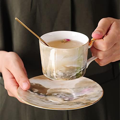 Xiulaiq שיש קומקום קפה כוסות קפה עצם כוסות תה סין צלוחיות קערות סוכר קערות קומקום קומקום תה תה תה
