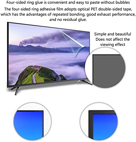 מגן מסך טלוויזיה שקוף במיוחד של אייזיר, מגיני מסך נגד אור כחול נגד סנוור להקל על מסנן המסך-להקל על עומס
