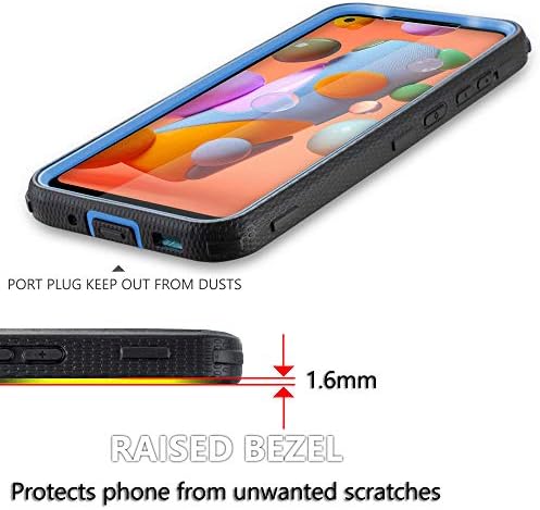 Covrware Aegis Series Case עבור Samsung Galaxy A11 עם מגן מסך מובנה חובה כבד גוף מלא נרתיק מחוספס חגורת