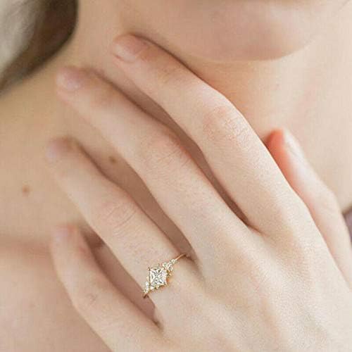 תכסיס פיילין יוקרה נשים כיכר מעוקב זירקוניה חתונה טבעת אופנה אירוסין טבעת תכשיטים