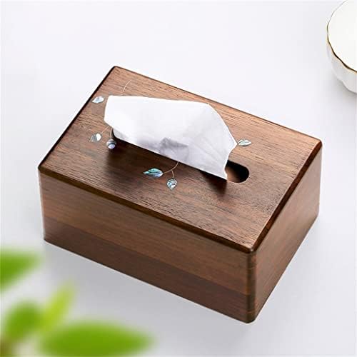 WSZJJ קופסת נייר בסגנון סיני בסגנון סיני קופסת רקמות מעץ משובץ משרד פרח נחושת מקלט בית משרד סלון