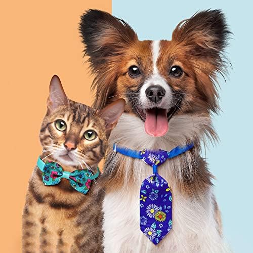 62 יחידות אביב קיץ פרח בנדנות עבור כלב בתפזורת כלב עניבות כלב עניבת פרפר צווארון סט כולל 30 חיות מחמד