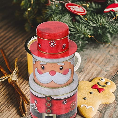 דויטול 1 יחידה קופסת ממתקים לחג המולד עם שלוש שכבות קופסת מתנה ממתקי פח יצירתי