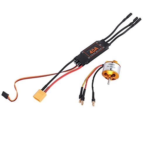 מנוע LZKW RC, 40A ESC ללא מברשות יציב במבצע הגנת בטיחות משקל קל למסוקים למלטים RC