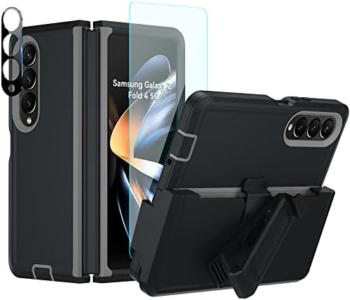 Conwoe עבור Samsung Galaxy Z Fold 4 5G Case עם מגן מסך, הגנה על ירידה כבדה/TPU אטום הלם/מארז מחוספס
