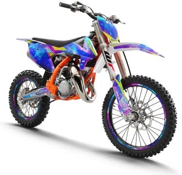 2015-2017 SX 85 Space Kadet Galaxy Senge Graphics ערכה מלאה עם Rider I.D. תואם ל- KTM