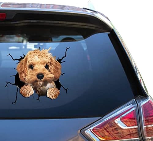 מדבקות מכוניות של Cavapoo Cavapoo מכוניות מדבקות טרקטור שקופות חמודות למדבקות רכבי אמא