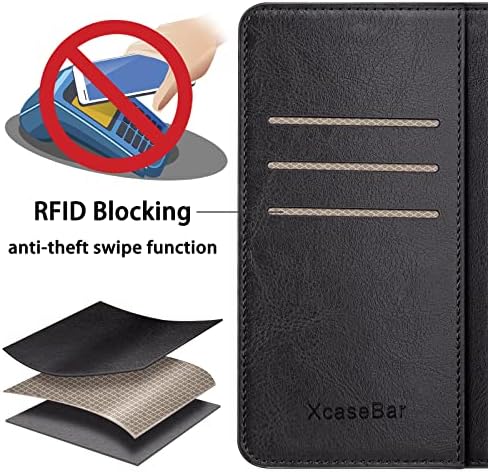 Xcasebar עבור סמסונג גלקסי S23 5G ארנק ארנק עם 【חסימת RFID】 מחזיק כרטיס אשראי, הפוך ספר פוליו טלפון