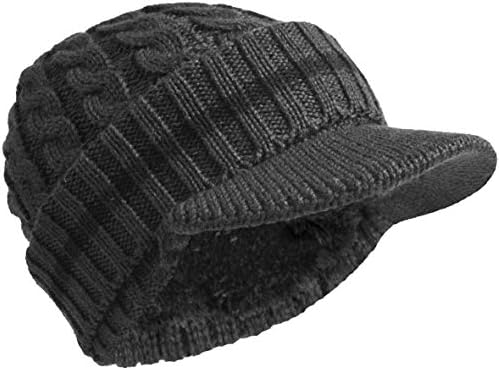 רטרו מוכר עיתונים סרוג כובע עם מגן ביל חורף חם כובע לגברים