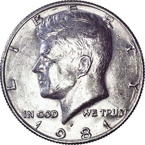 1981 P Kennedy Half Dollar 50c אודות ללא מחזור