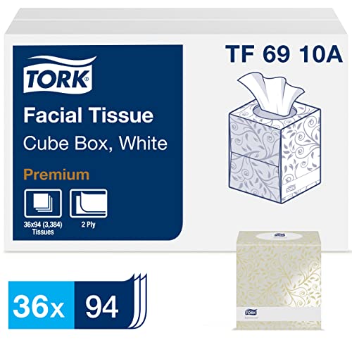 קופסת קוביית רקמות פנים טורק פרימיום לבנה, 2 רובדי, 36 x 94 רקמות, TF6910A