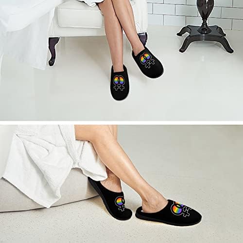 לסבית סמל נשים של בית נעלי בית חם כותנה אנטי להחליק נעלי בית נעליים מקורה חיצוני